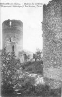Bressieux, Chateau, Vieille carte, Donjon (4)